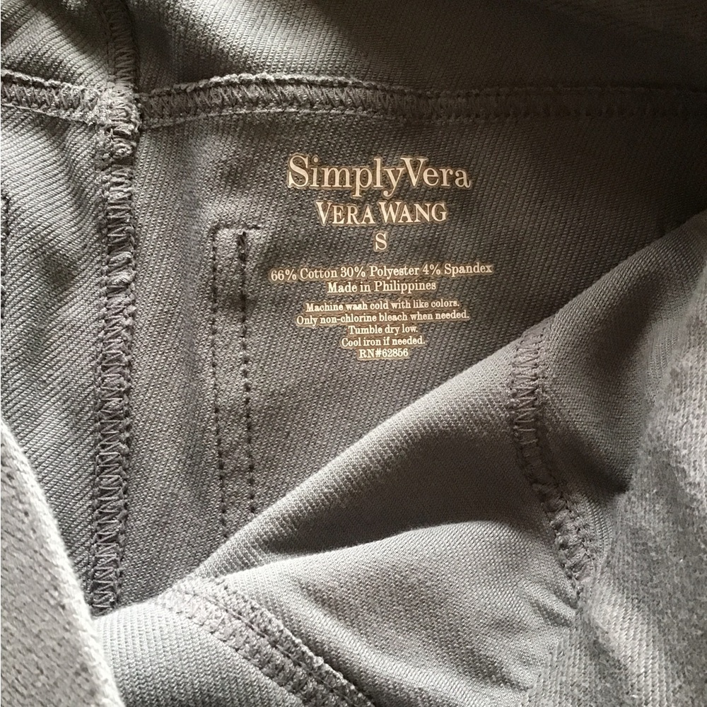Simply Vera Vera Wang Gray Textured Leggings - Picture 4 of 6
